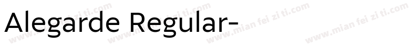 Alegarde Regular字体转换